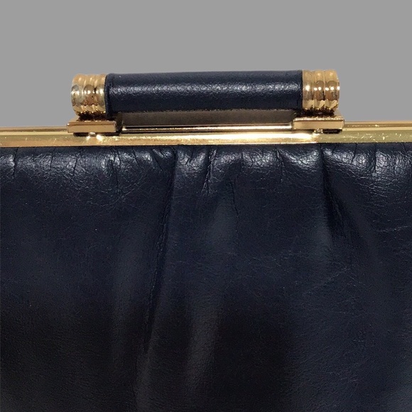 Vintage Ande Blue Faux Leather Frame Purse, 1960-70s - Picture 7 of 11